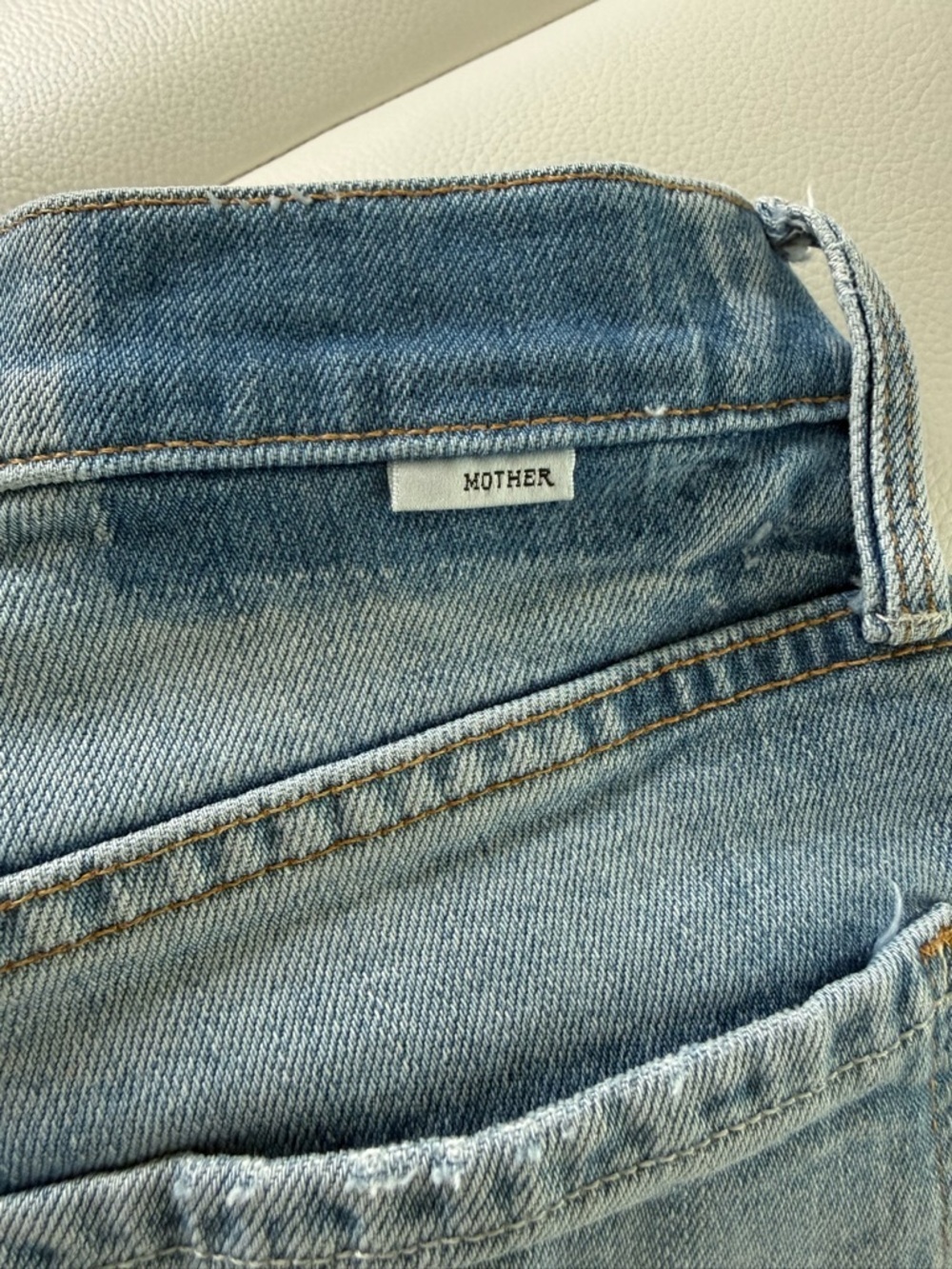 MOTHER Superior The Tomcat Light Wash Denim Jeans Distressed 27 - Picture 9 of 12